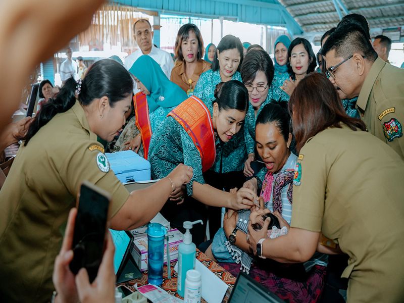 Ketua TP PKK Sumut Kahiyang Ayu Tinjau Posyandu, Pastikan Layanan Kesehatan dan Pemberdayaan di Desa Berjalan Baik