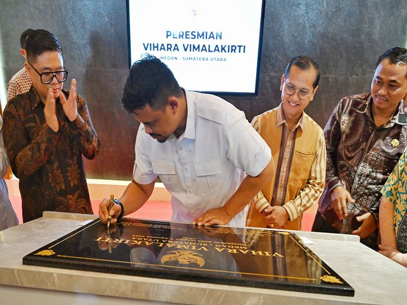 Gubernur Sumut Bobby Nasution Resmikan Vihara Vimalakirti Medan, Harapkan Jadi Tempat Penyejuk Bagi Umat Buddha