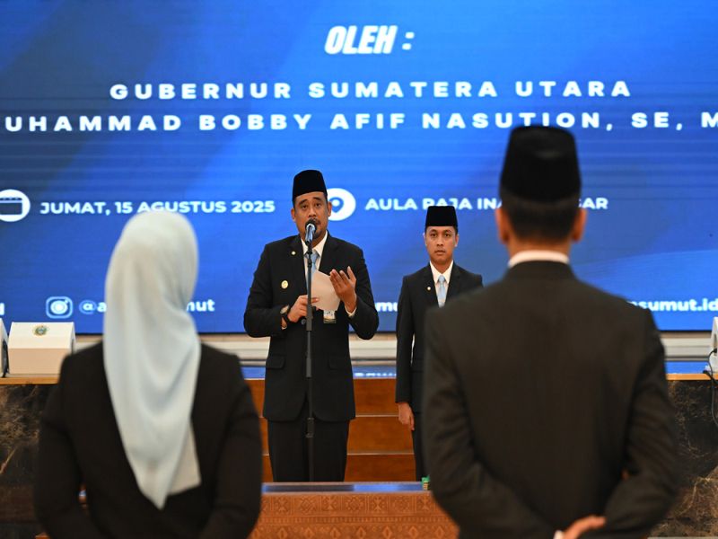 Gubernur Sumut Bobby Nasution Lantik Lima Pejabat Eselon II