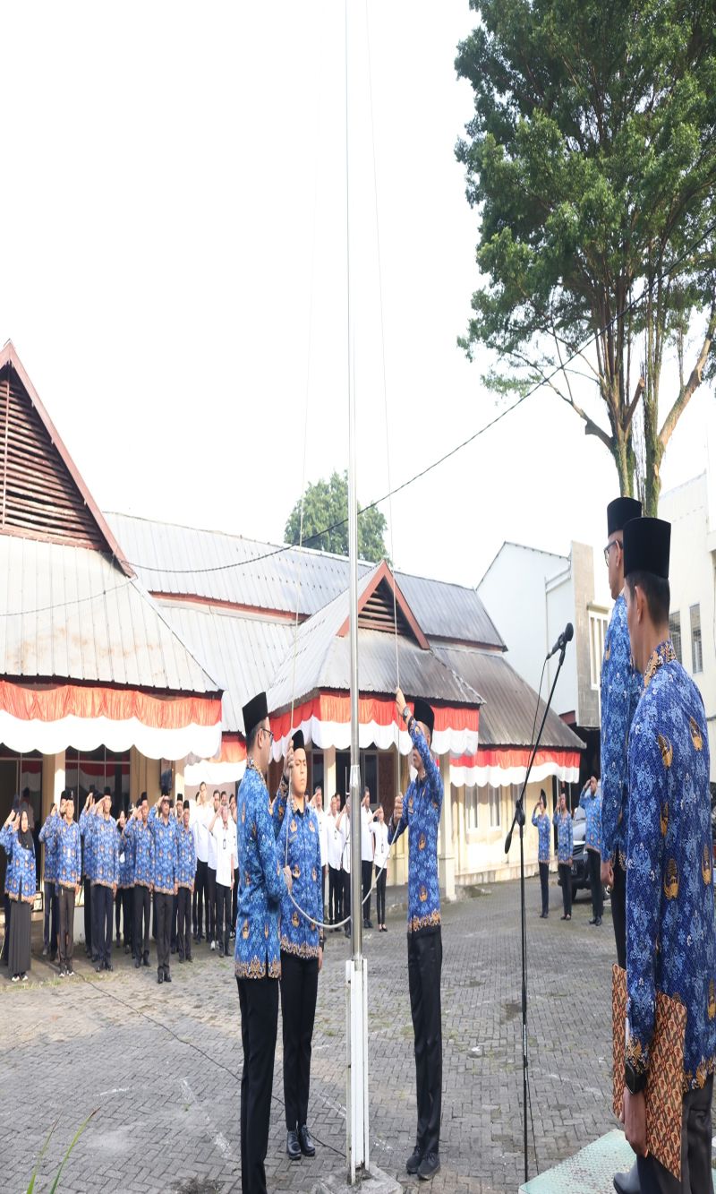 Upacara Peringatan HUT RI ke 80 Tahun di Lingkungan Dinas Perkim Provsu