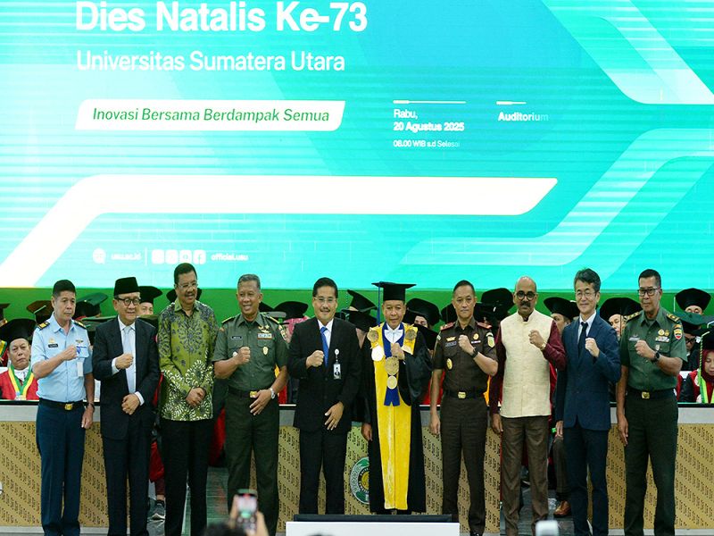 Pemprov Sumut Apresiasi Konsistensi Kontribusi USU di Usia ke-73 Tahun
