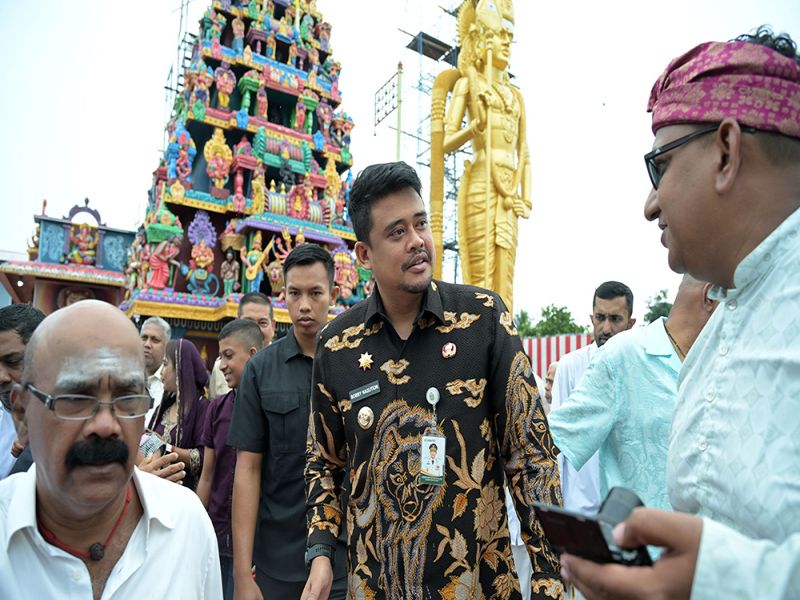 Peresmian Kuil Shri Raja Rajesvari, Bobby Nasution Ajak Umat Hindu Siapkan SDM Anti-Narkoba
