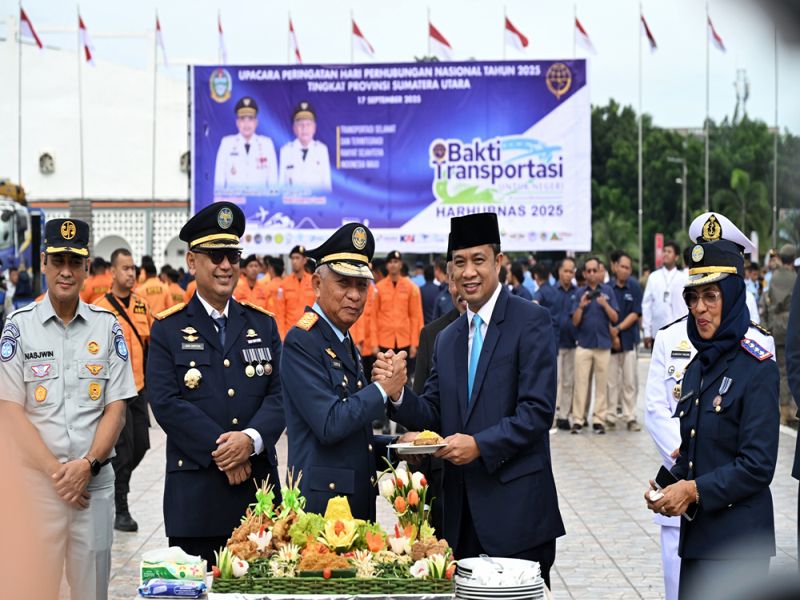 Wagub Sumut Pimpin Upacara Harhubnas 2025, Transportasi Adalah Jalan Kehidupan