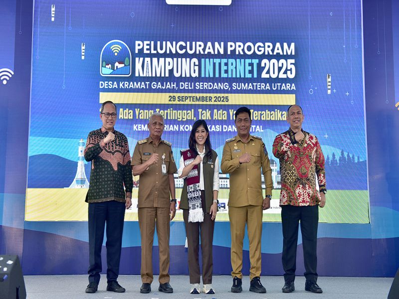 Menteri Komdigi Resmikan Ribuan Kampung Internet, Wagub Sebut Sesuai Program PHTC Provinsi Sumut