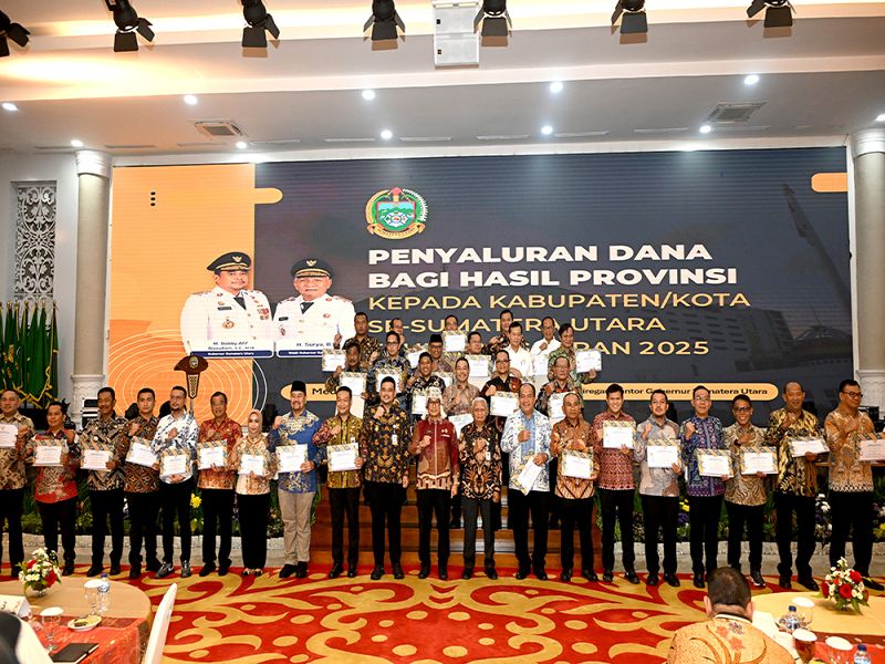 Distribusikan Lagi DBH ke Kabupaten/Kota Rp601 Miliar, Bobby Nasution Harap Dimaksimalkan untuk Kesejahteraan Rakyat