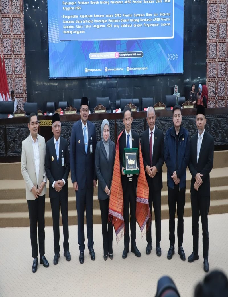 Pemprov Sumut dan DPRD Sepakati Raperda Perubahan APBD Tahun Anggaran 2026